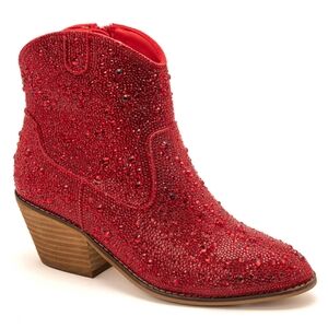 Shine bright Corkys Red booties Size 7